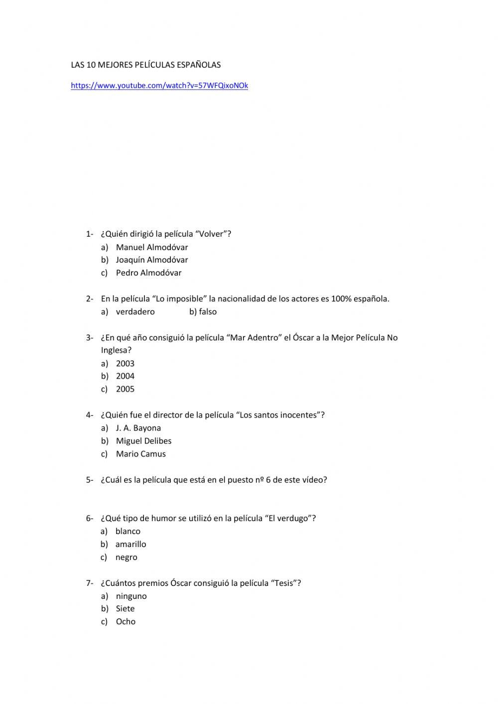 Películas españolas