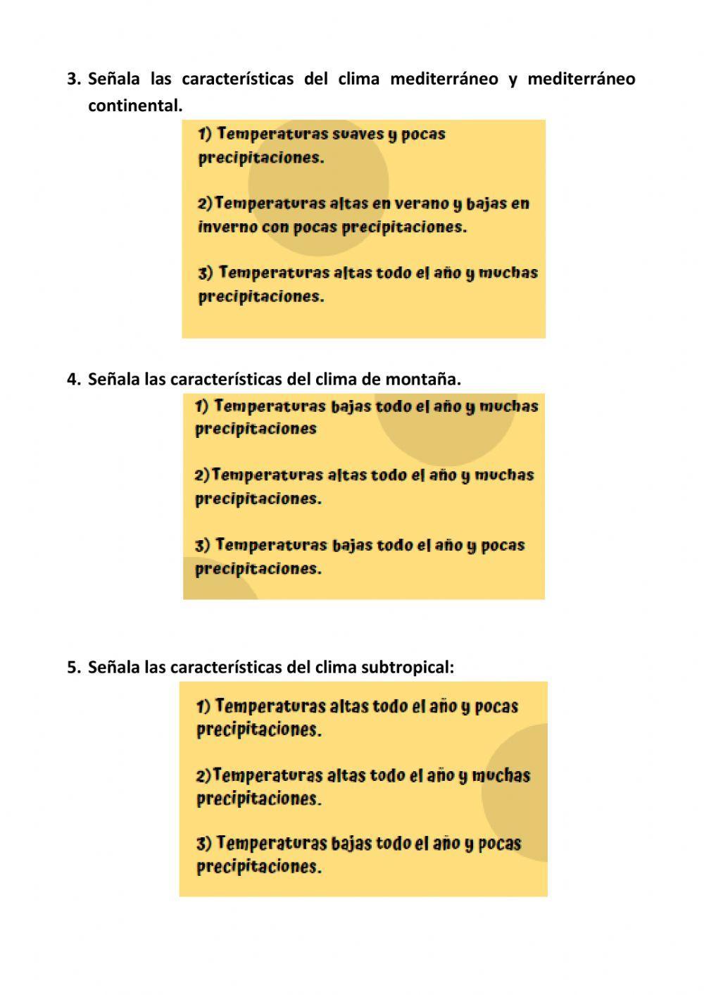 Los climas de españa y de europa