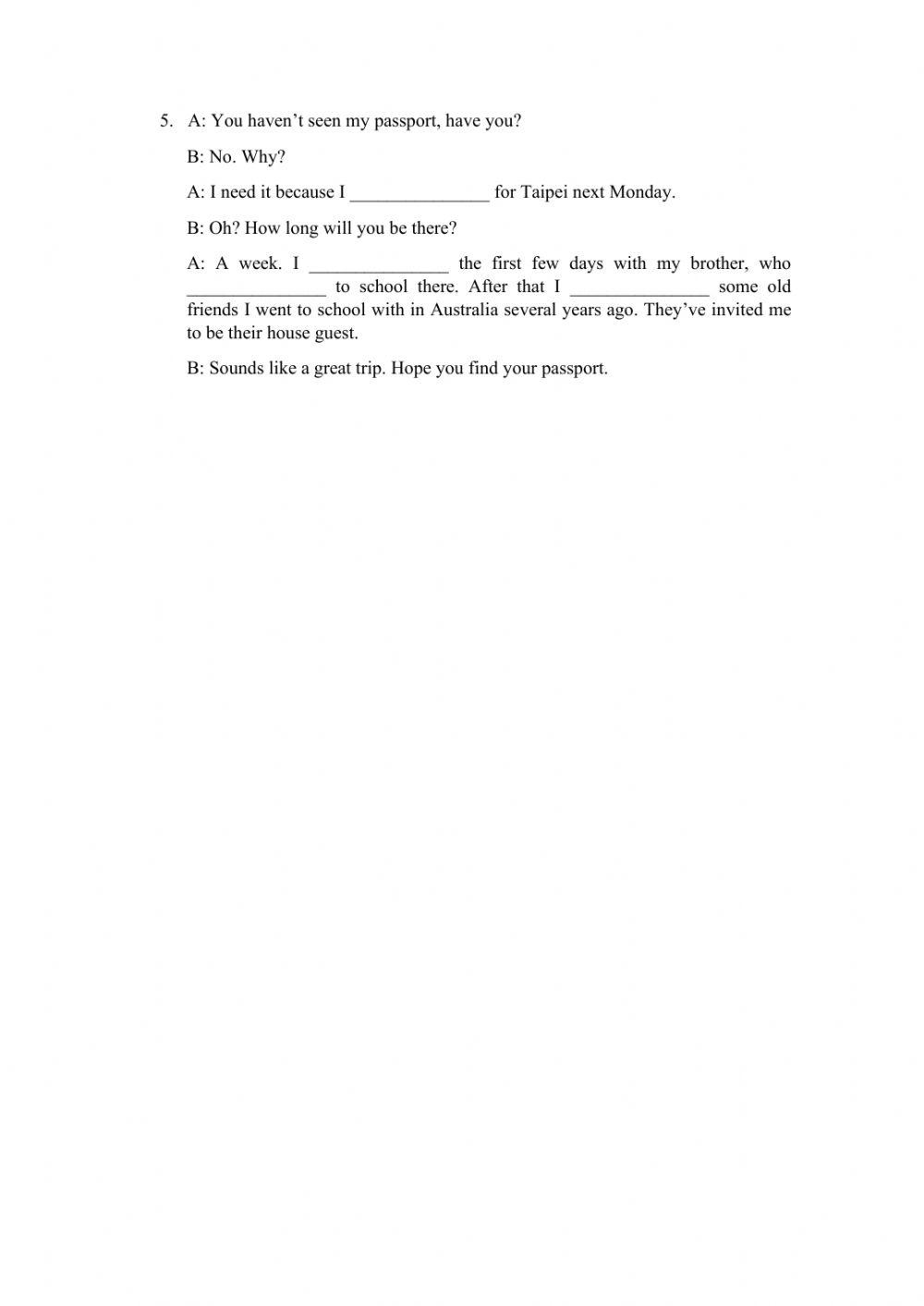 Using the presente progressive to express future time