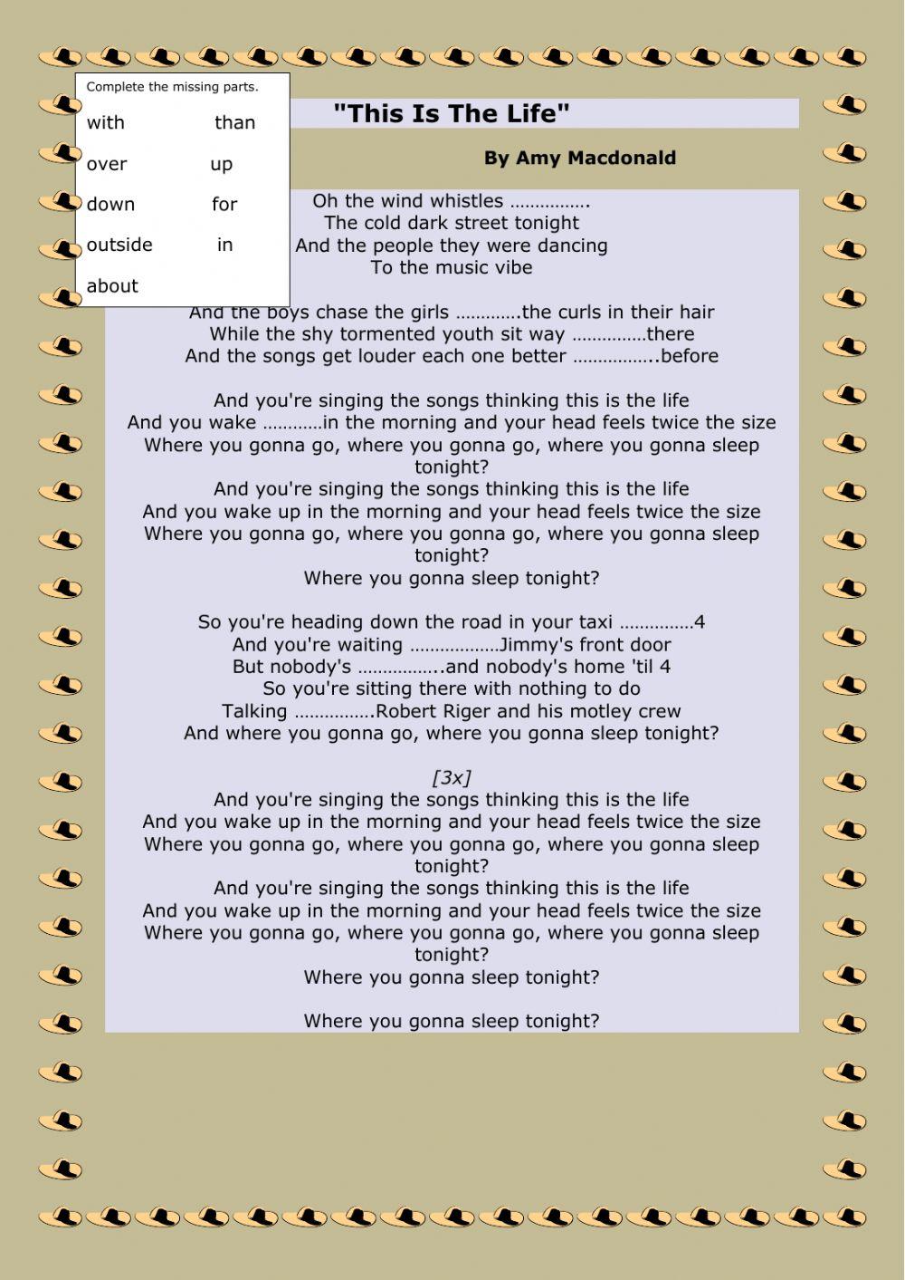 Song 4- This is the life