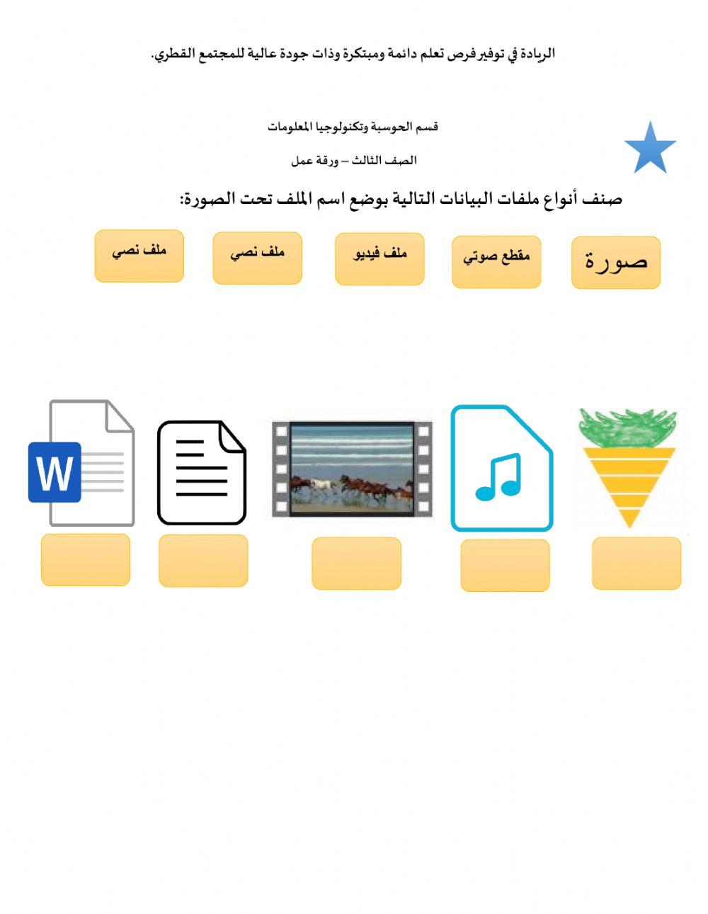 أنواع الملفات