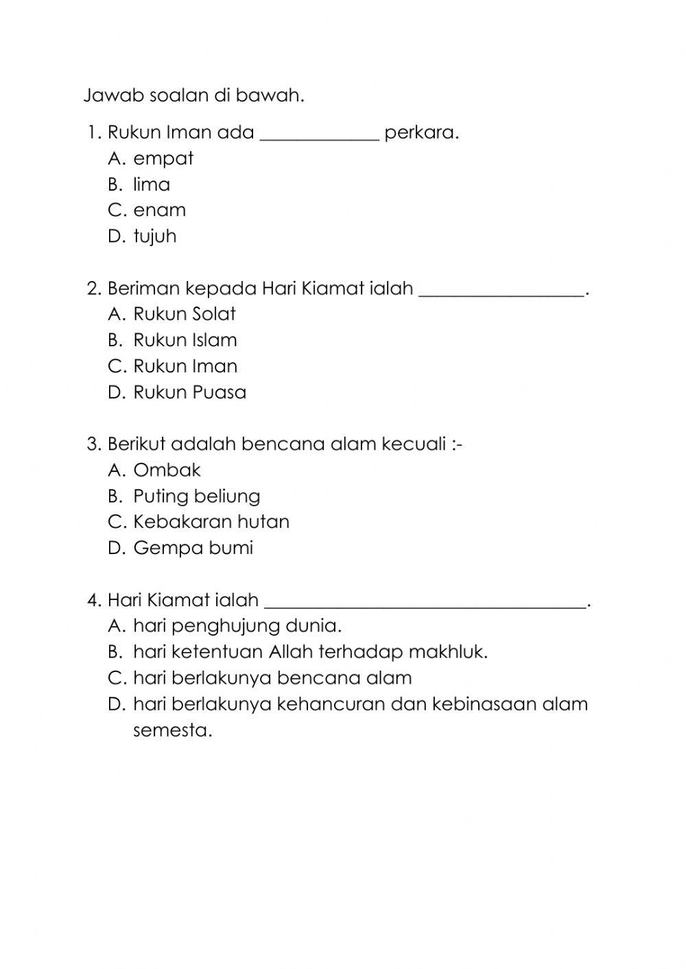 Beriman Kepada Hari Akhirat