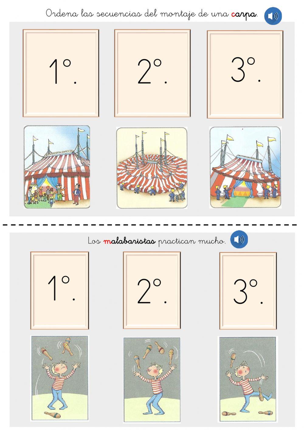Ordena las secuencias temporales