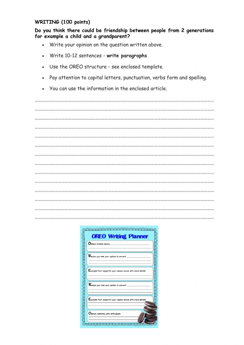 Genaration Gap Writing