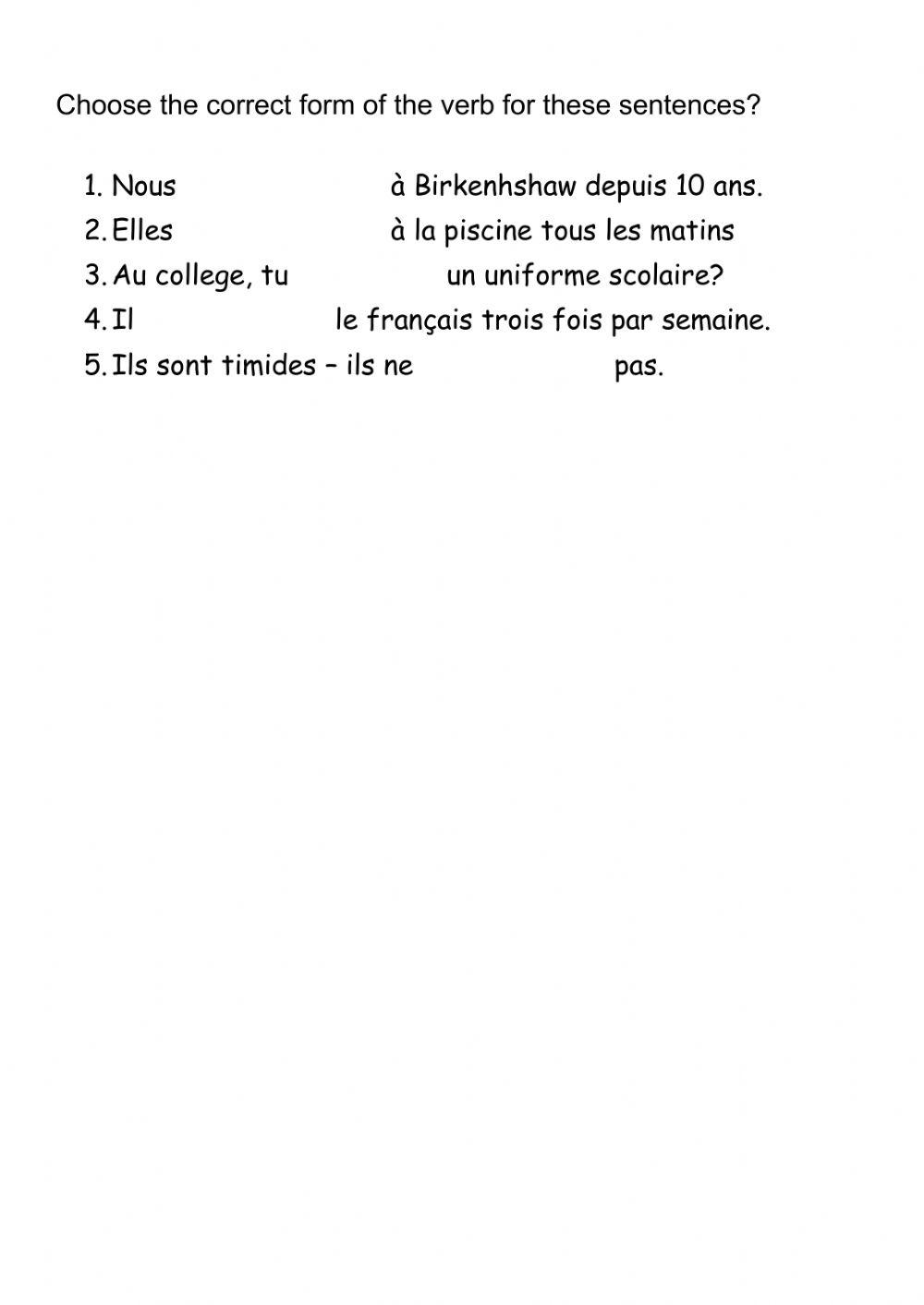 Present tense reg er verbs