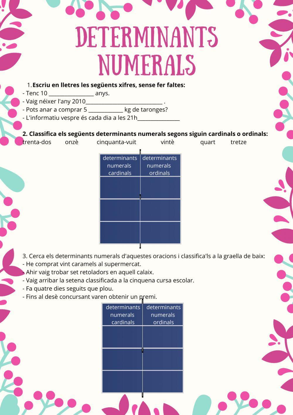 Determinants numerals