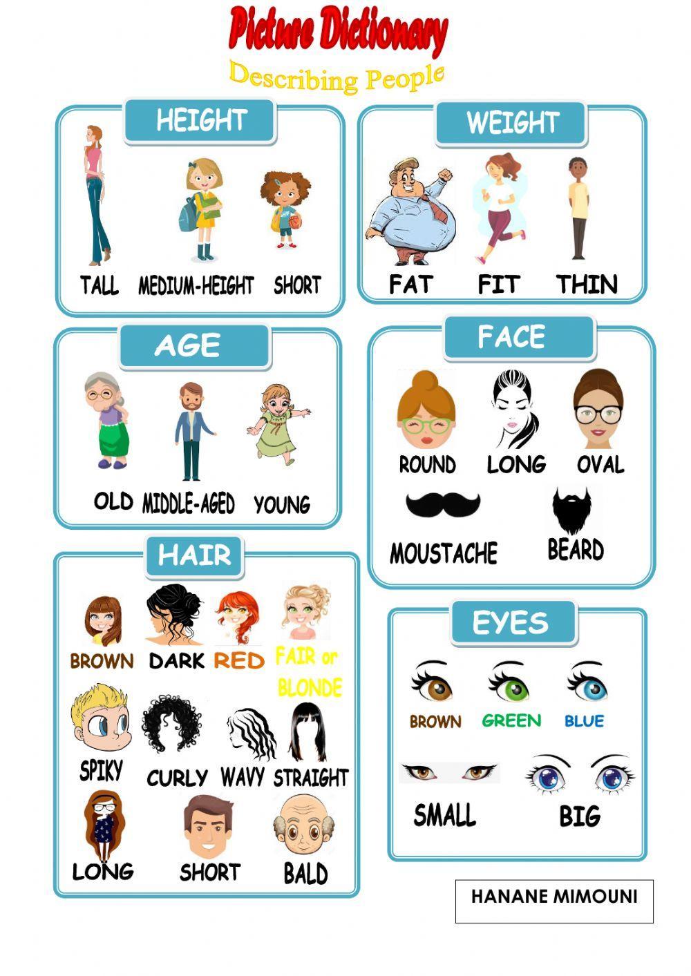 Describing People Physical Appearance Worksheet Live, 47 OFF