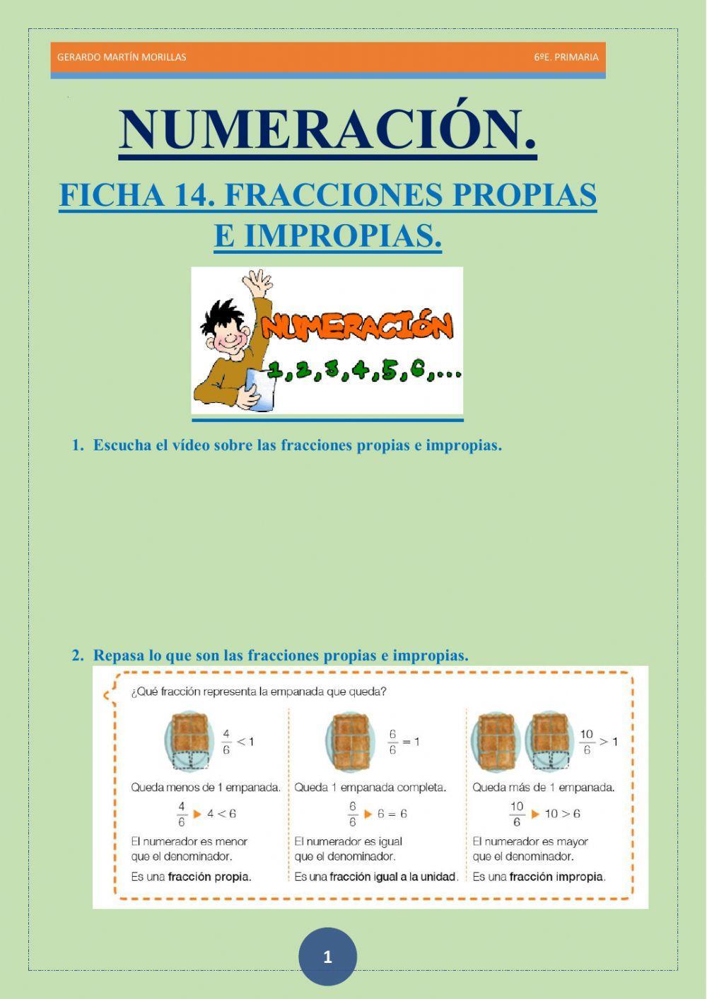Numeración. Ficha 14.