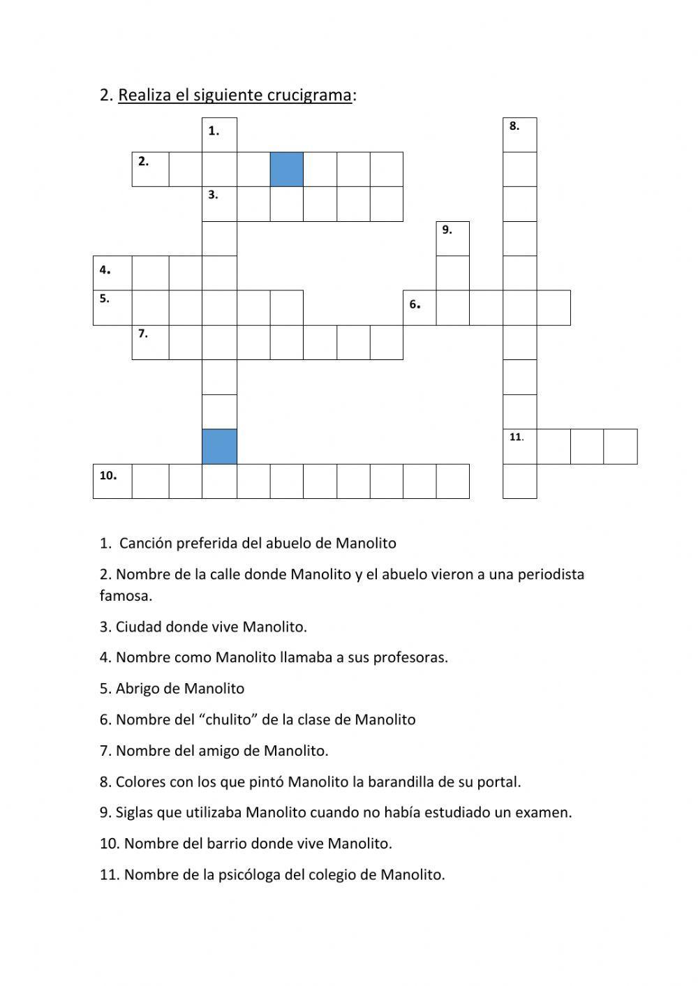 Lectura comprensiva manolito gafotas