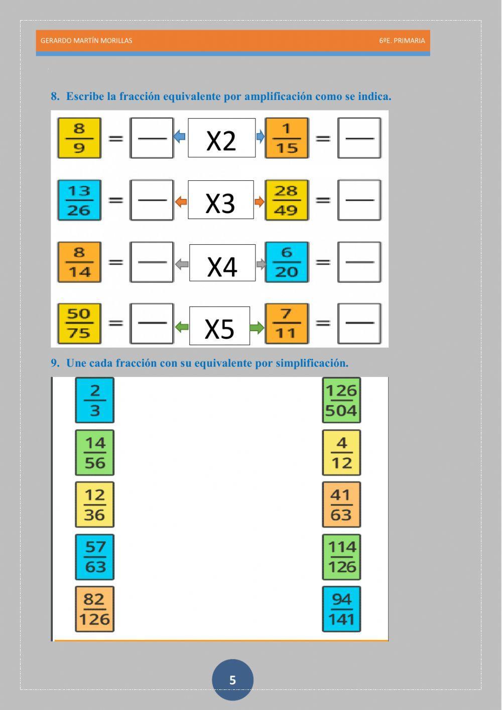 Numeración. Ficha 15.