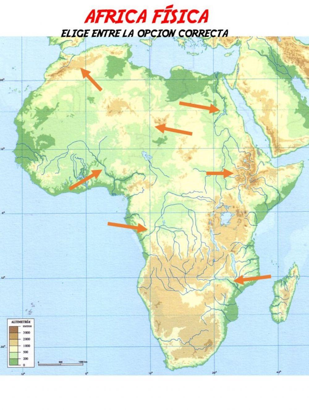 Mapa Físico Africa