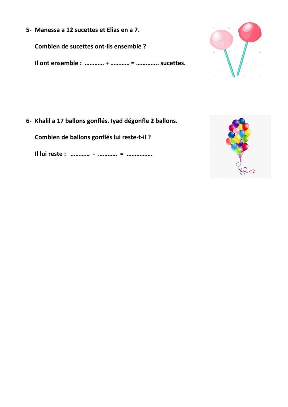 Les nombres jusqu'à 19