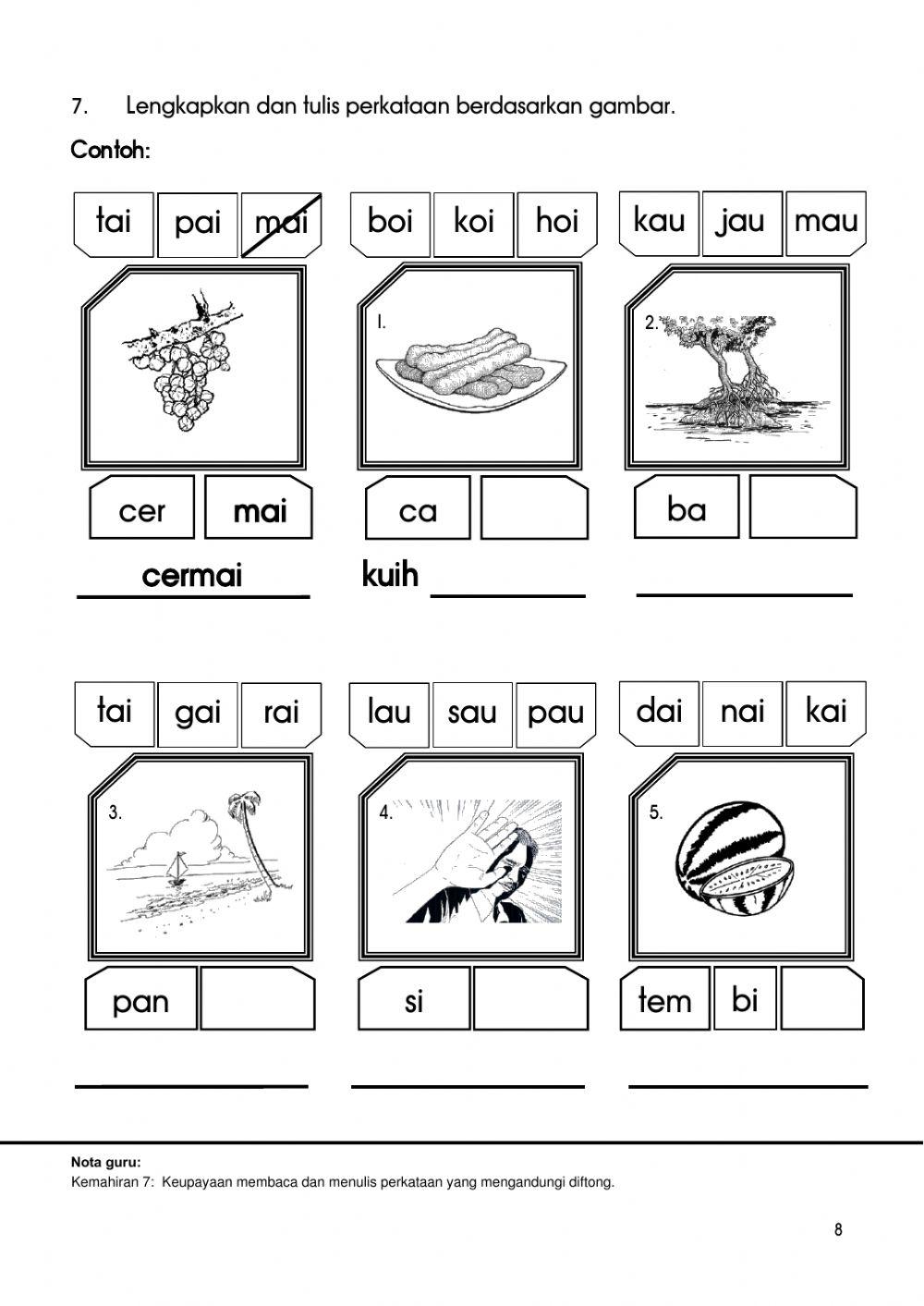 Saringan bertulis bm 2021