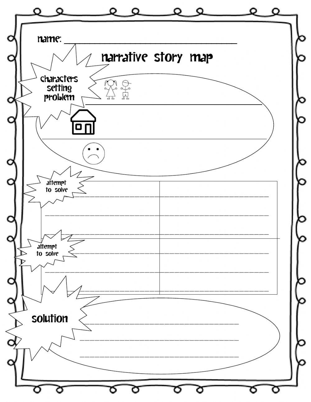 Narrative problem solution worksheet live worksheets