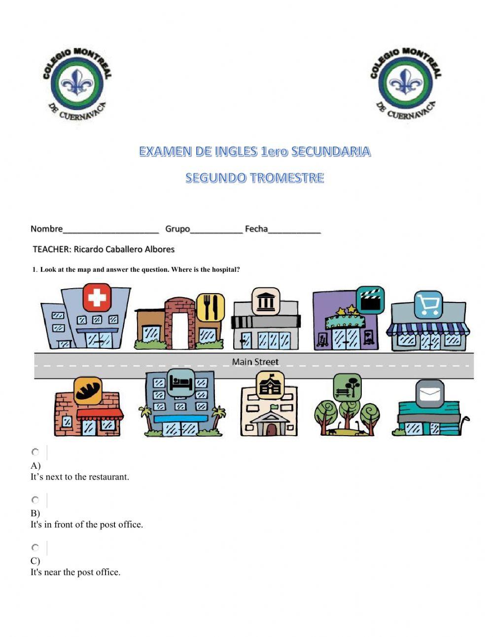 English test first garde