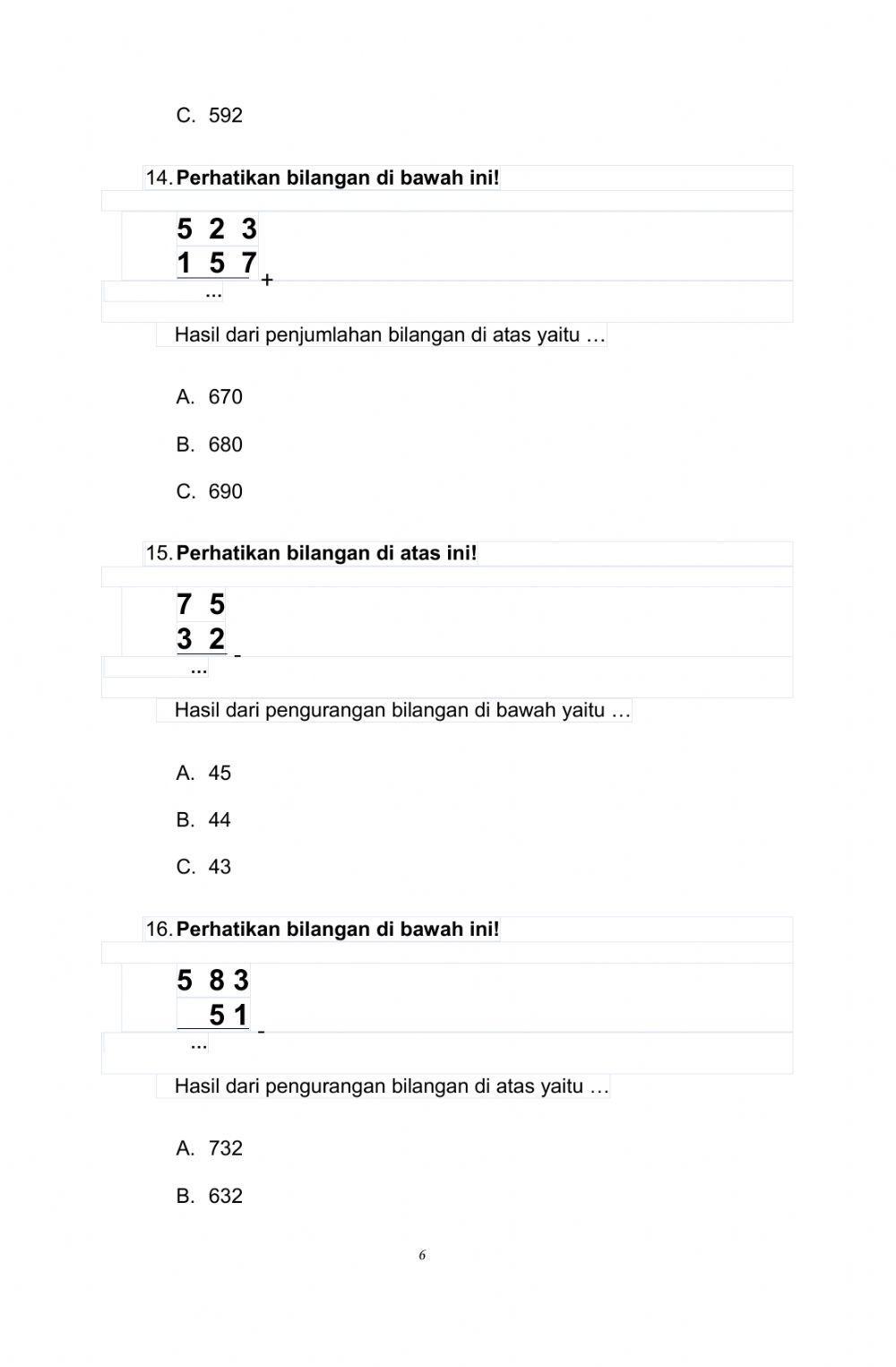 Soal pas matematika