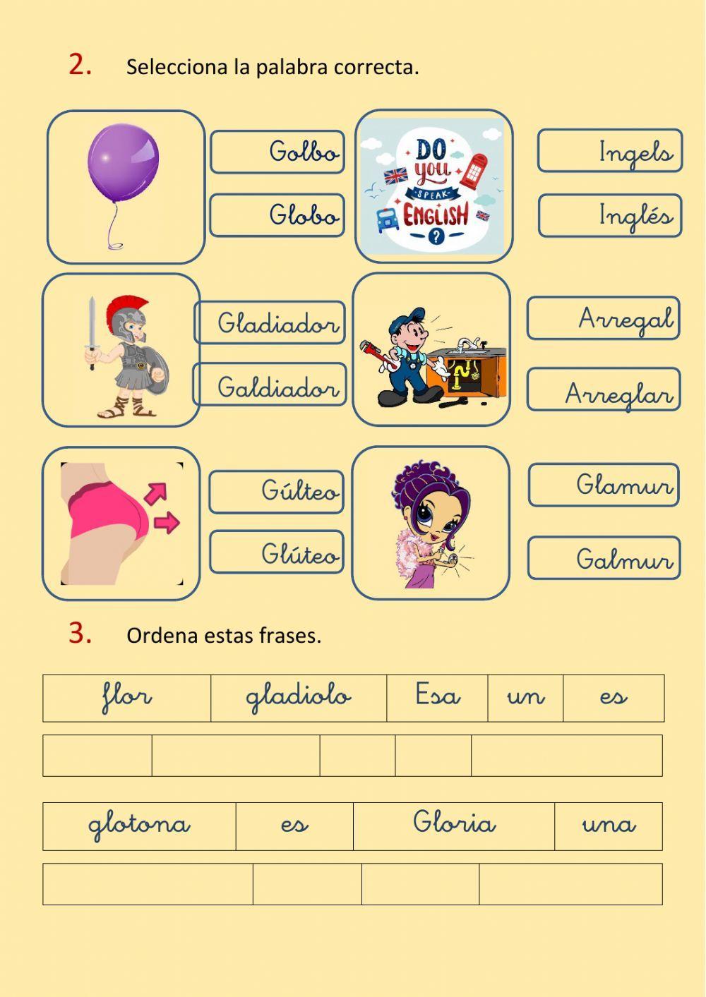 Grupos consonánticos GL