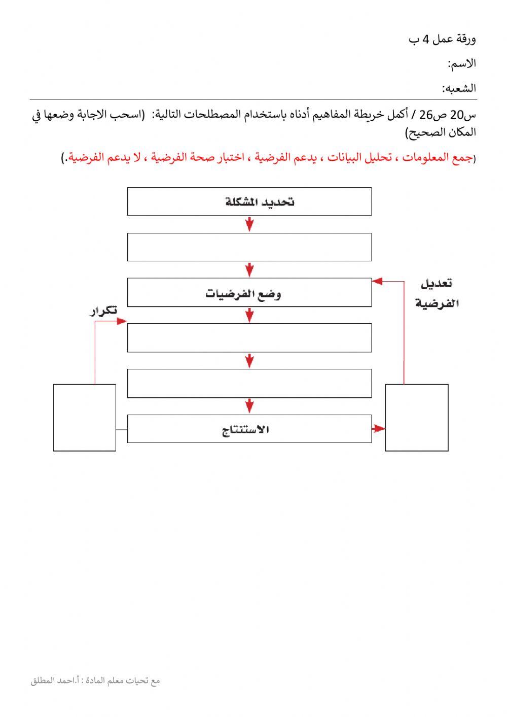ورقة عمل 4 ب