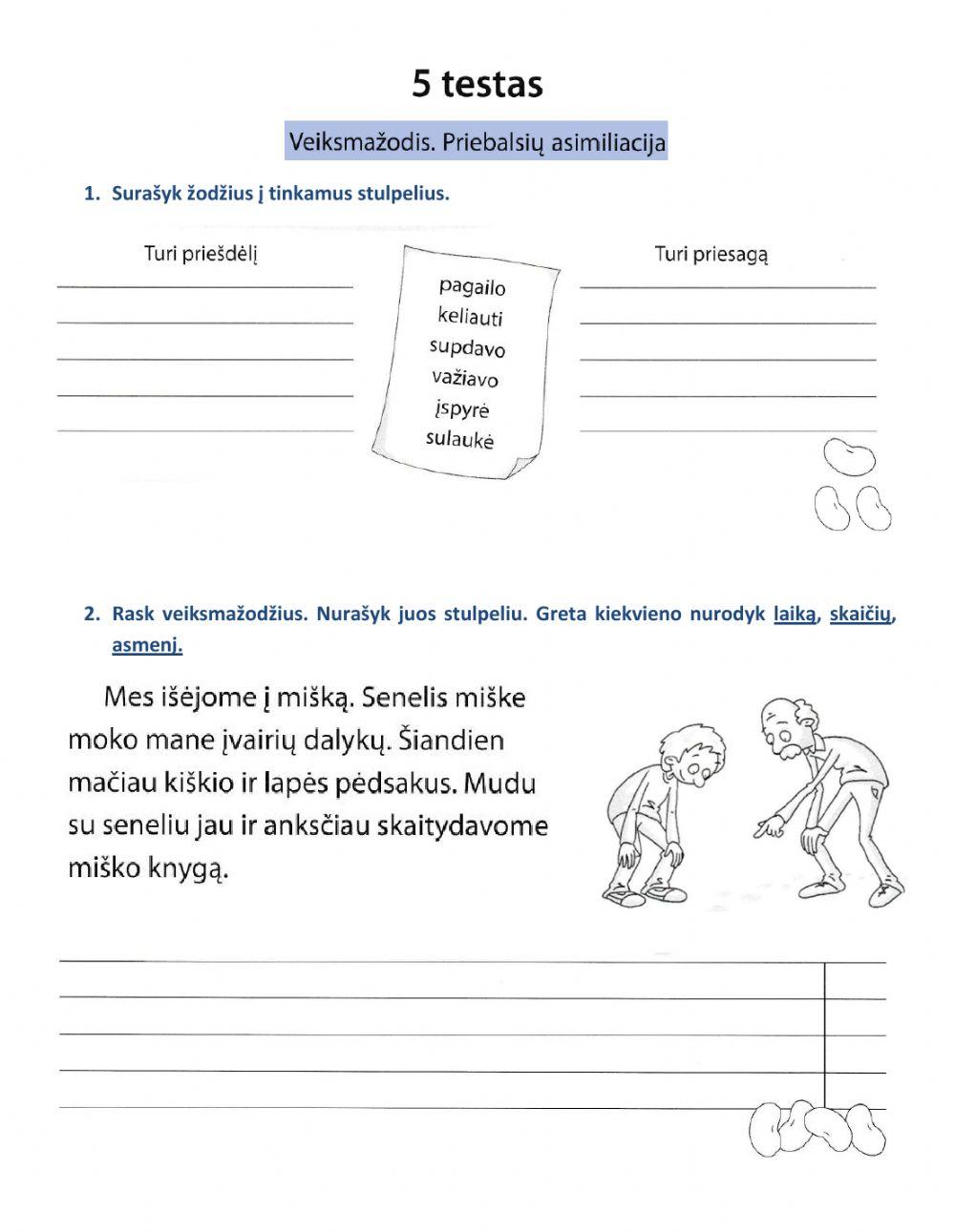 Lietuvių kalbos testas nr. 5