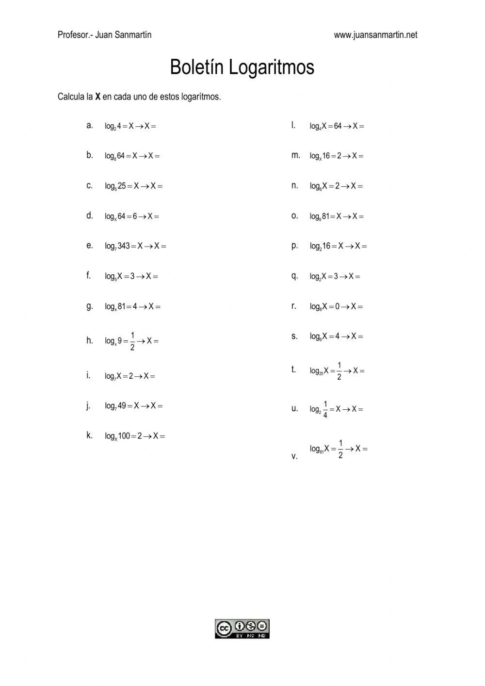 Logaritmos concepto básico