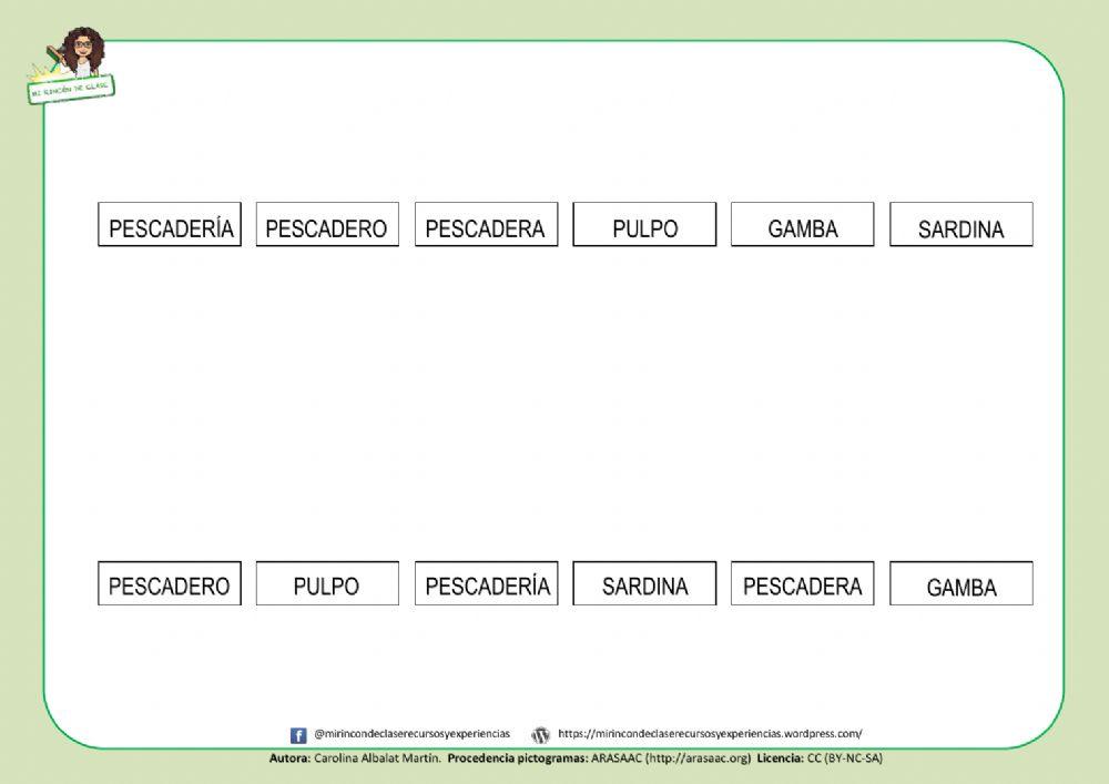 Las tiendas: pescadería