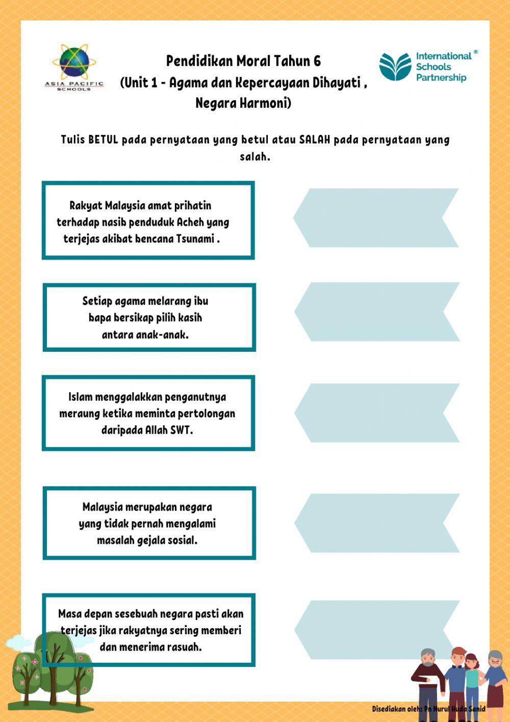 Tahun 6 (Unit 1-Agama dan Kepercayaan)