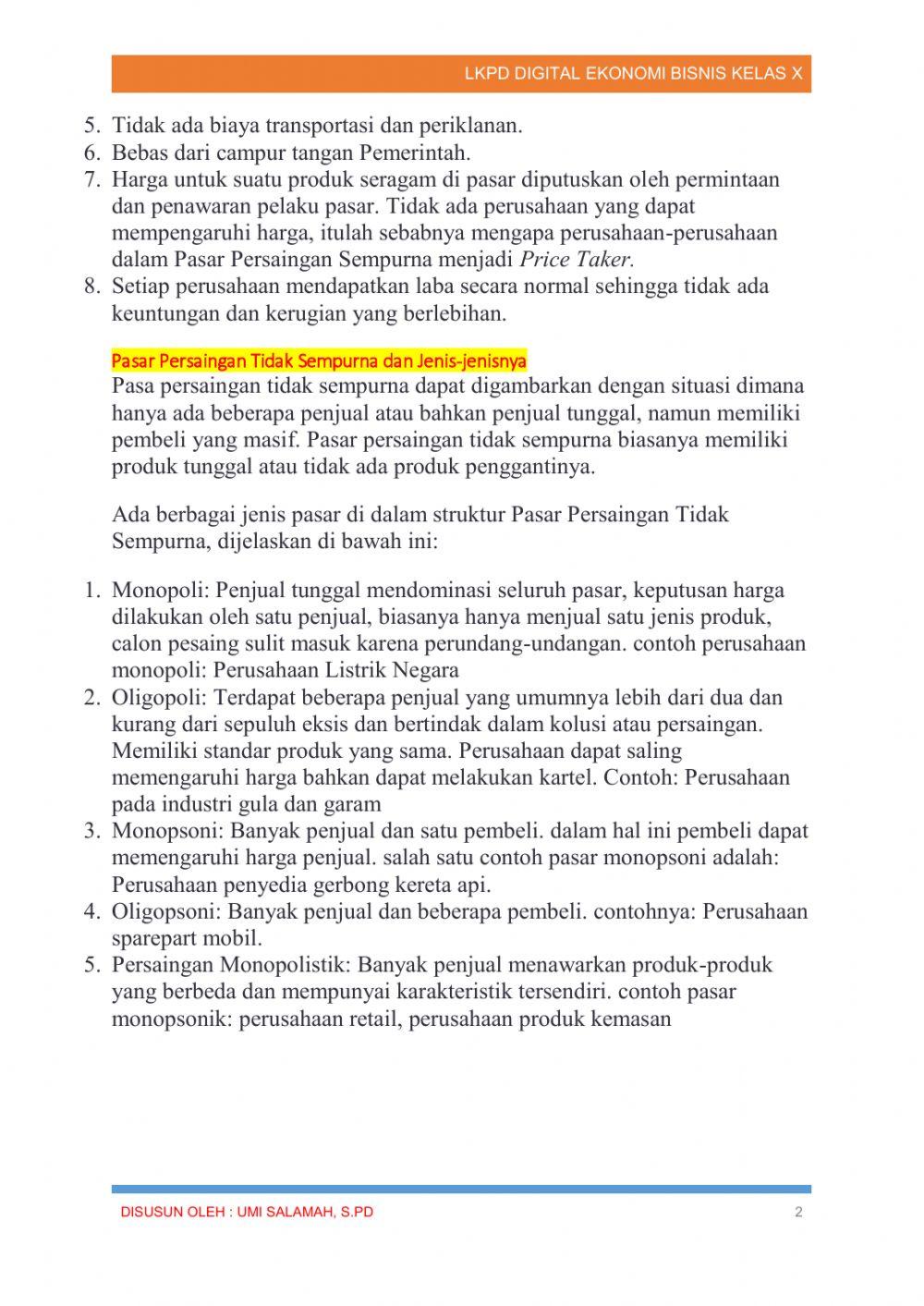 Lkpd ekonomi bisnis-pasar
