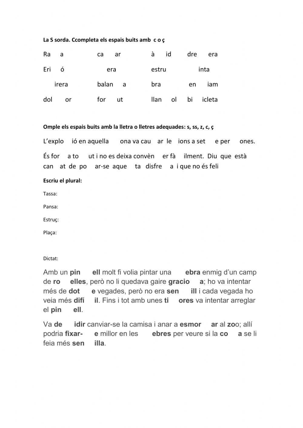 La S sonora i la S sorda