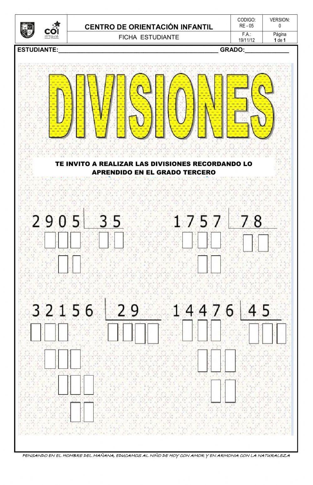 División por dos cifras