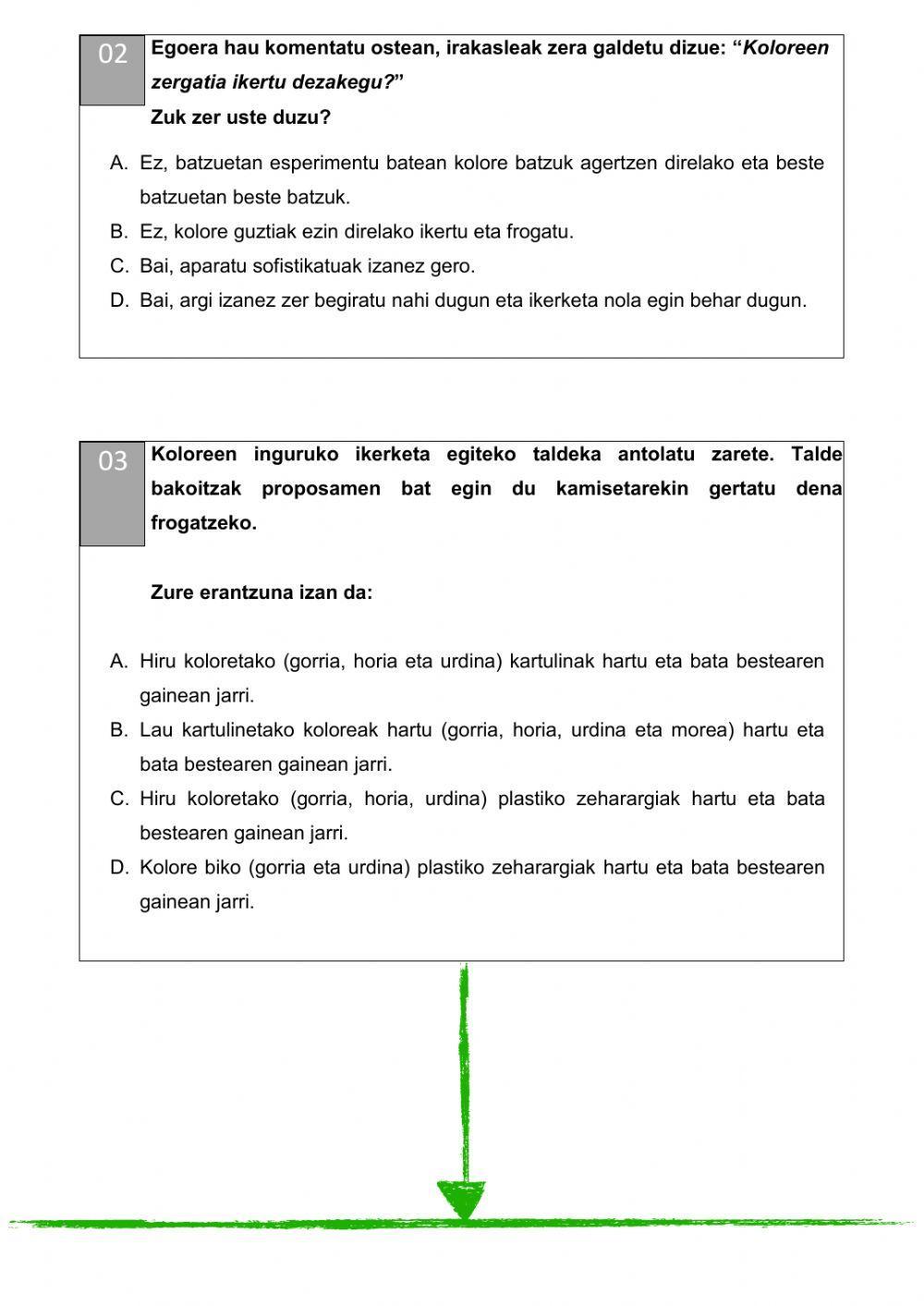 Zientziarako konpetentzia IX