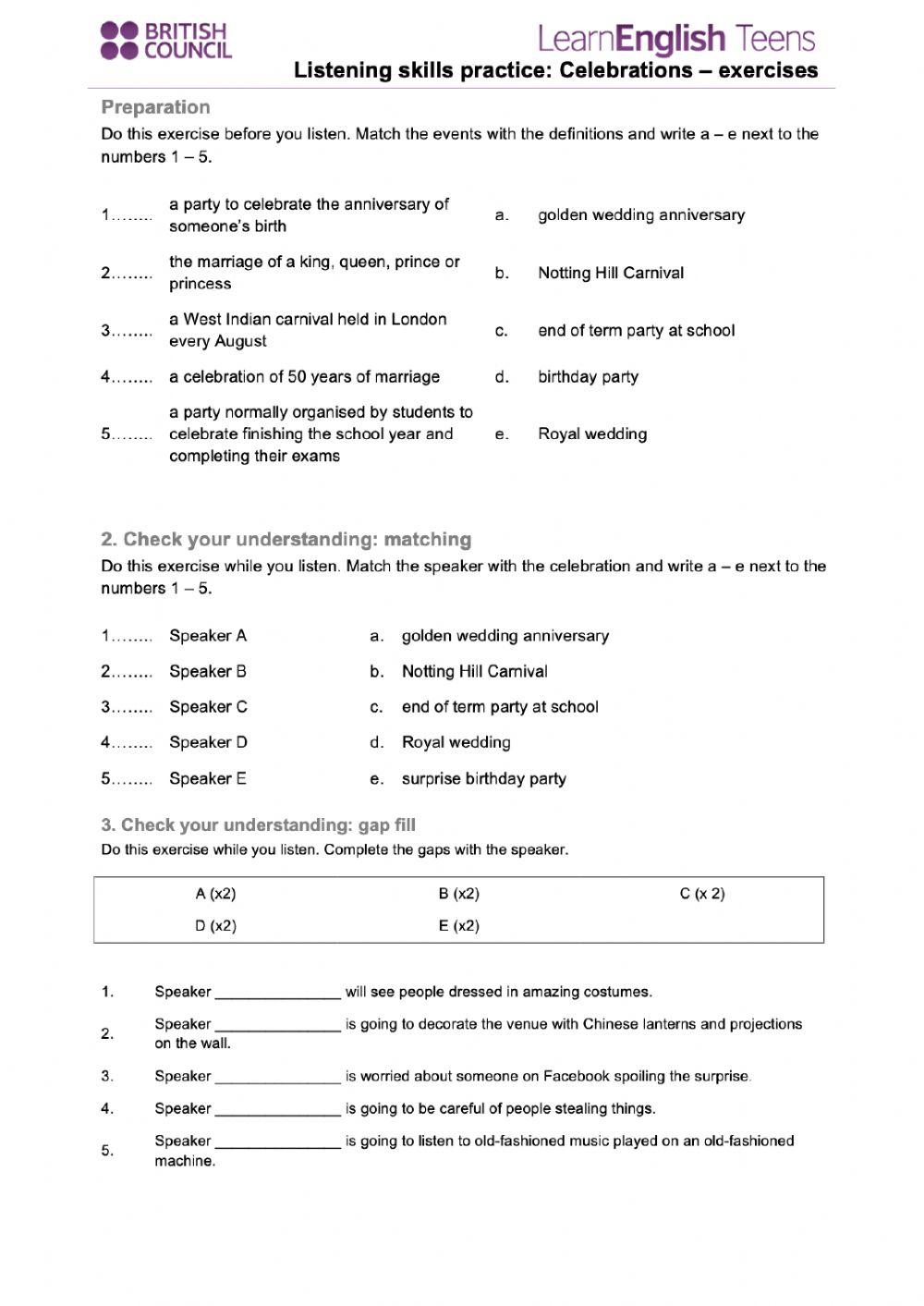 Prepare 3 unit 5 and 6 online exercise for live worksheets
