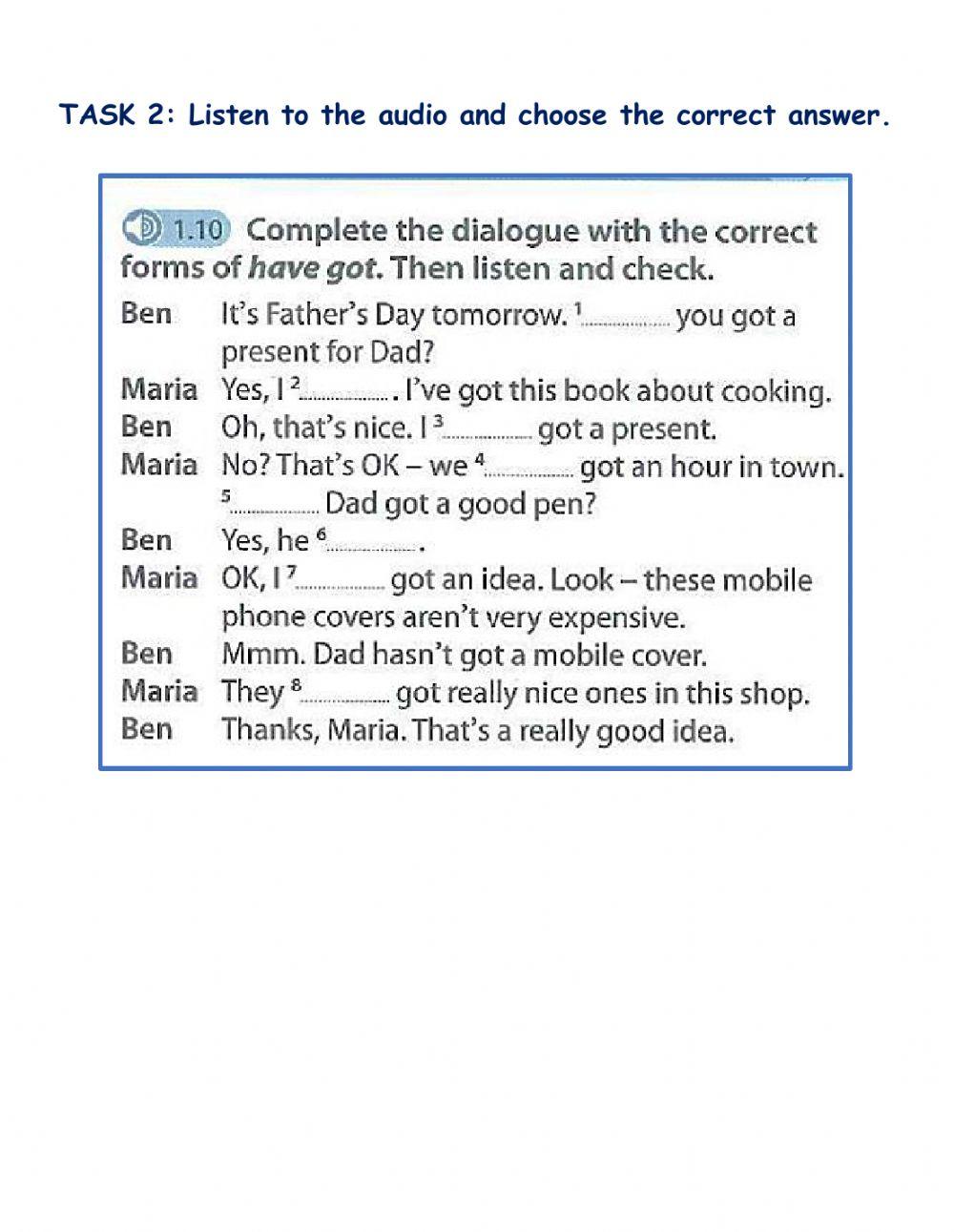 CEFR Year 5 Starter Unit - Has-Have Got