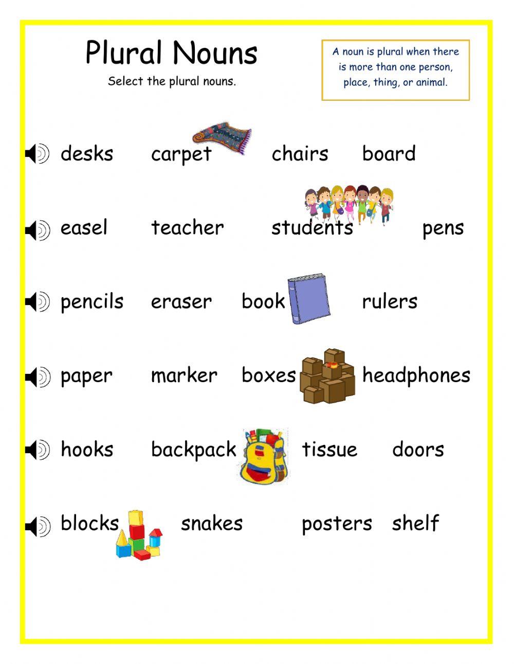 Plural nouns 1 DJ