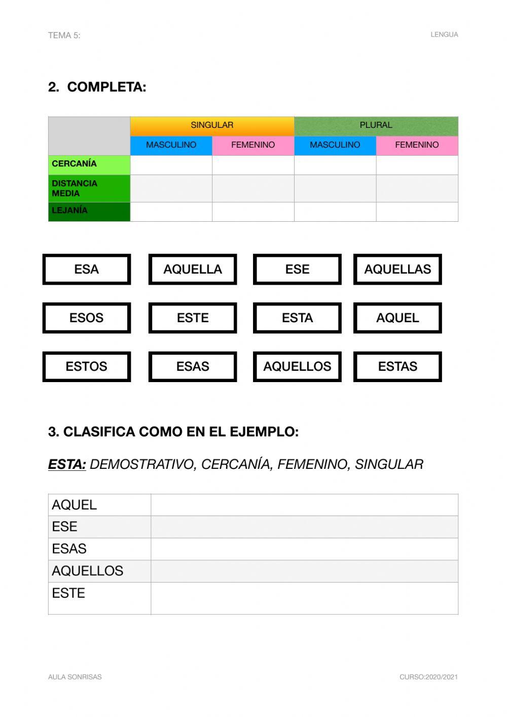Determinantes demostrativos
