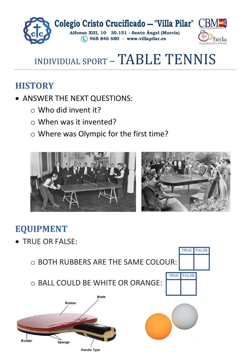 Table tennis