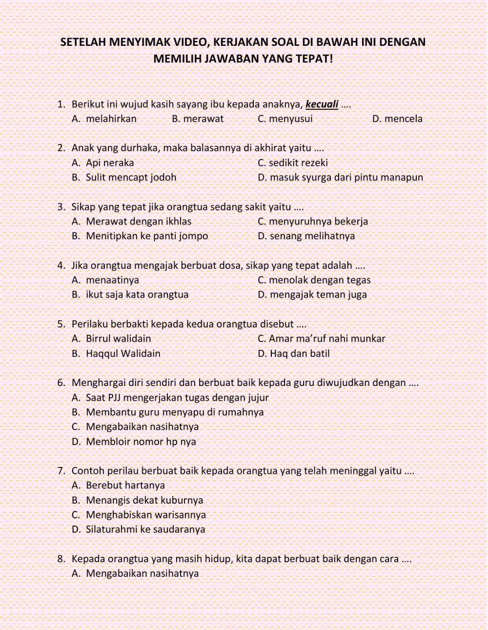 Hormat dan Patuh kepada Orang Tua dan Guru