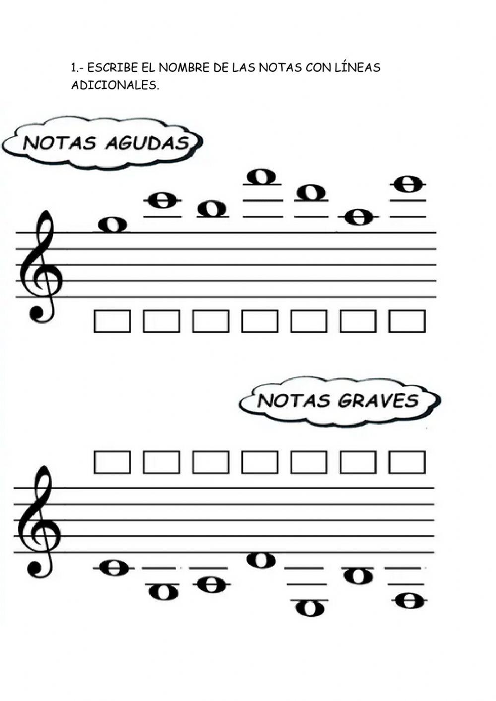 Líneas adicionales e intervalos