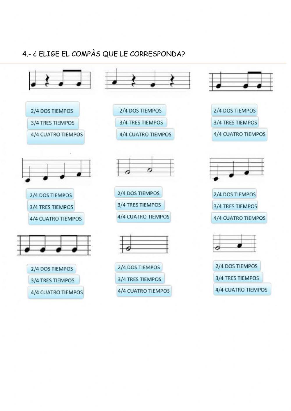 Líneas adicionales e intervalos