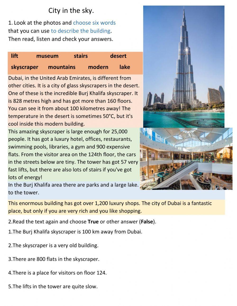 City in the sky.Burj Khalifa.EP1. (pg.20).