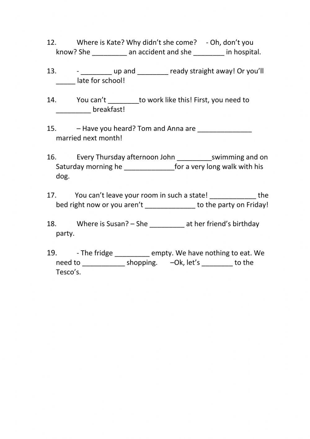 Collacations with verbs