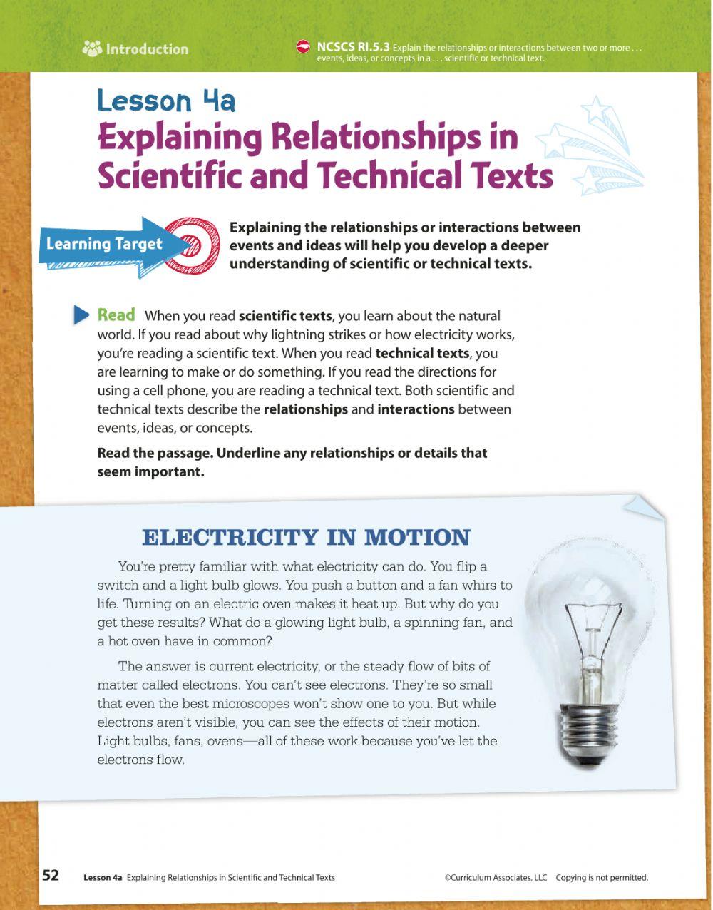 Relationships in Informational Texts