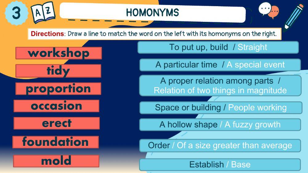 Homonyms M3W3 5th