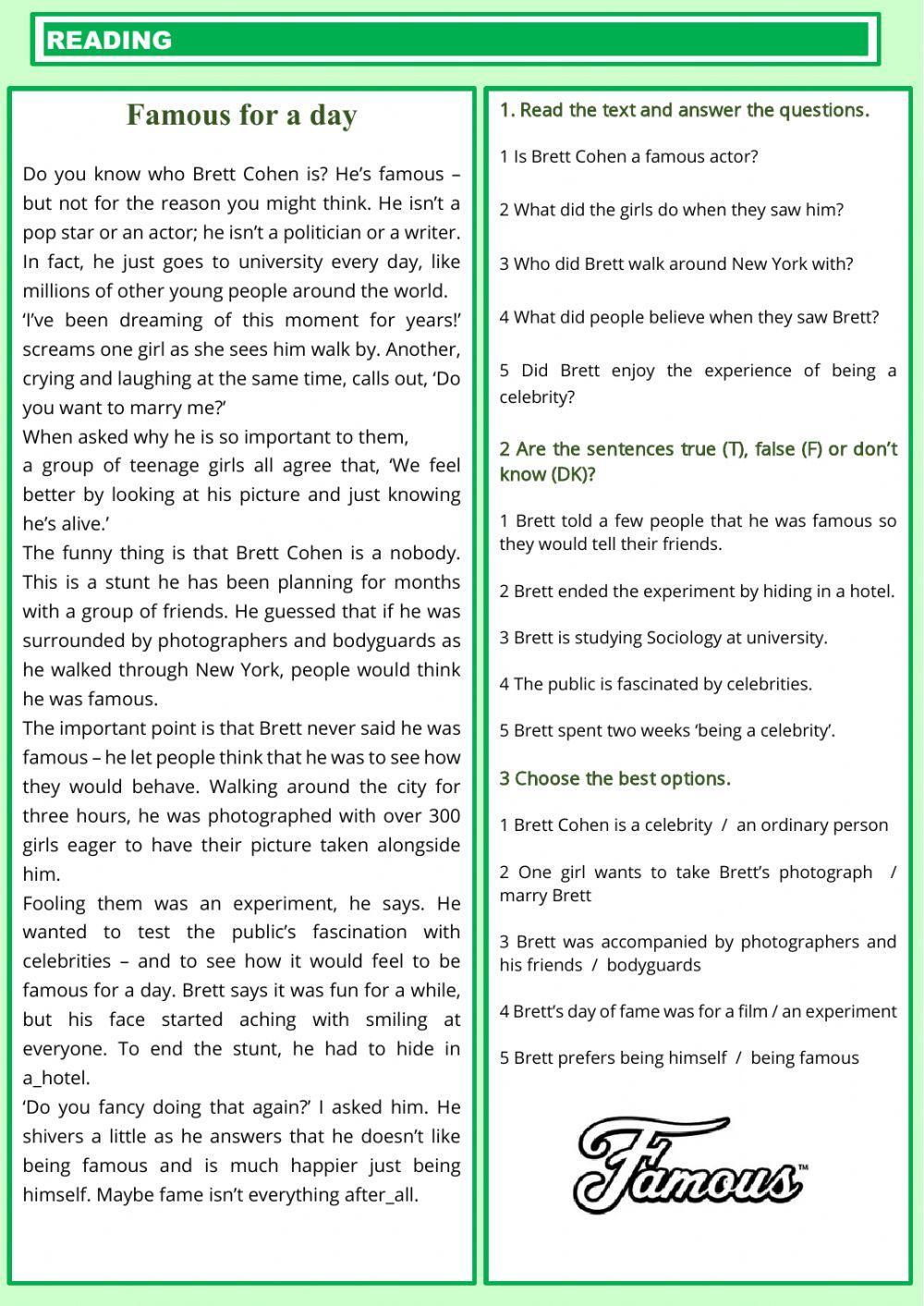 Listening and reading