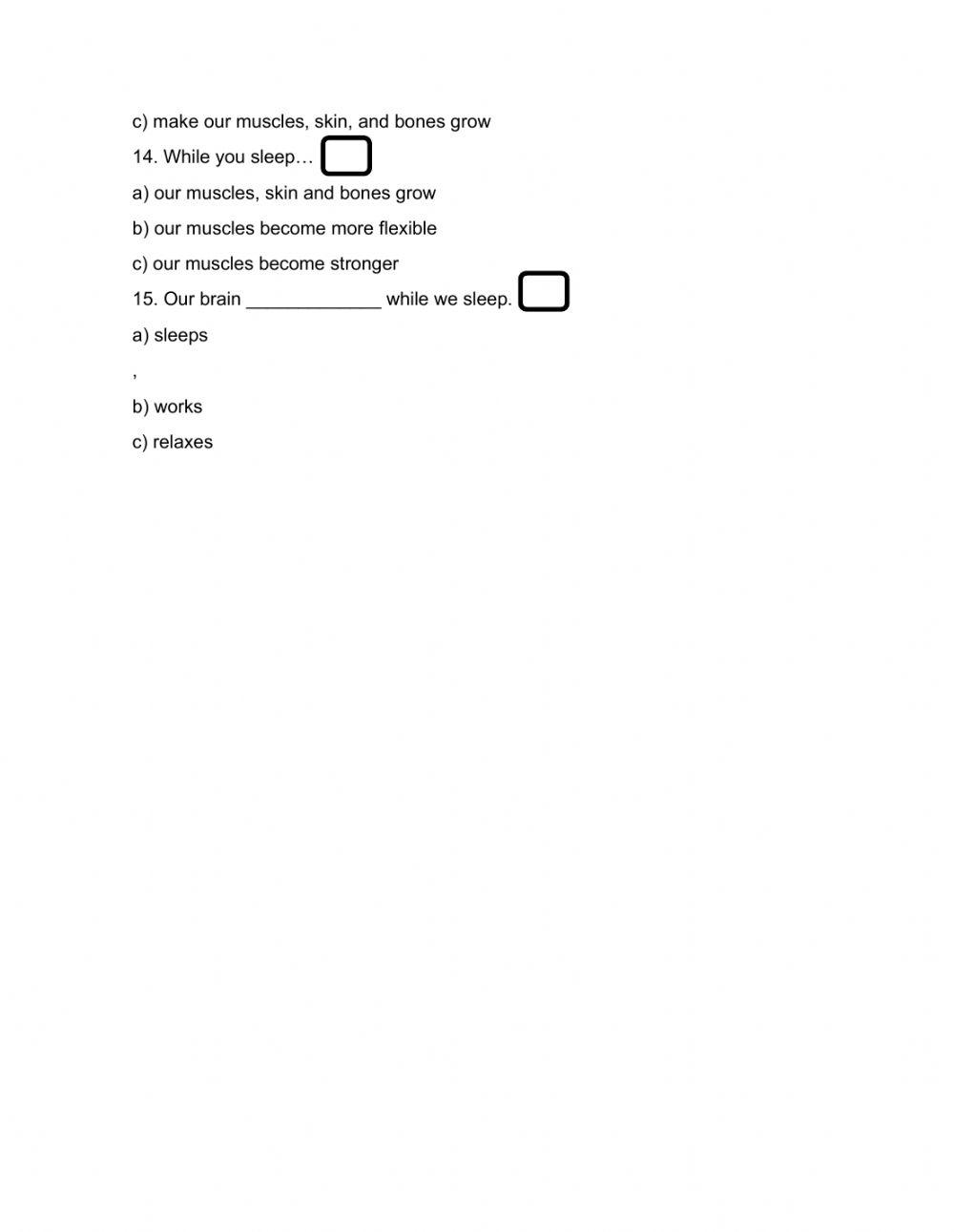 Reading Exam 5th February