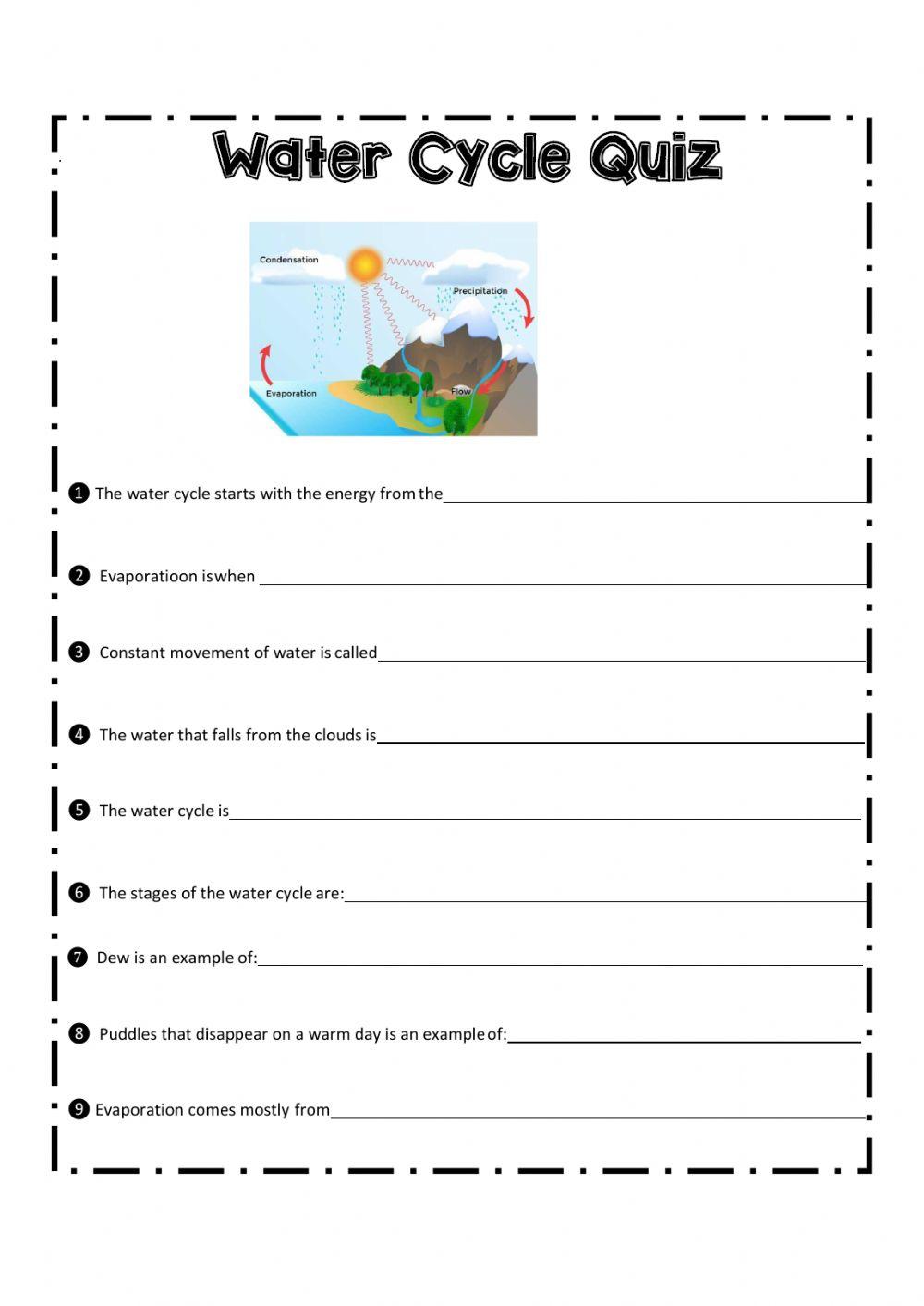 Water Cycle Quiz