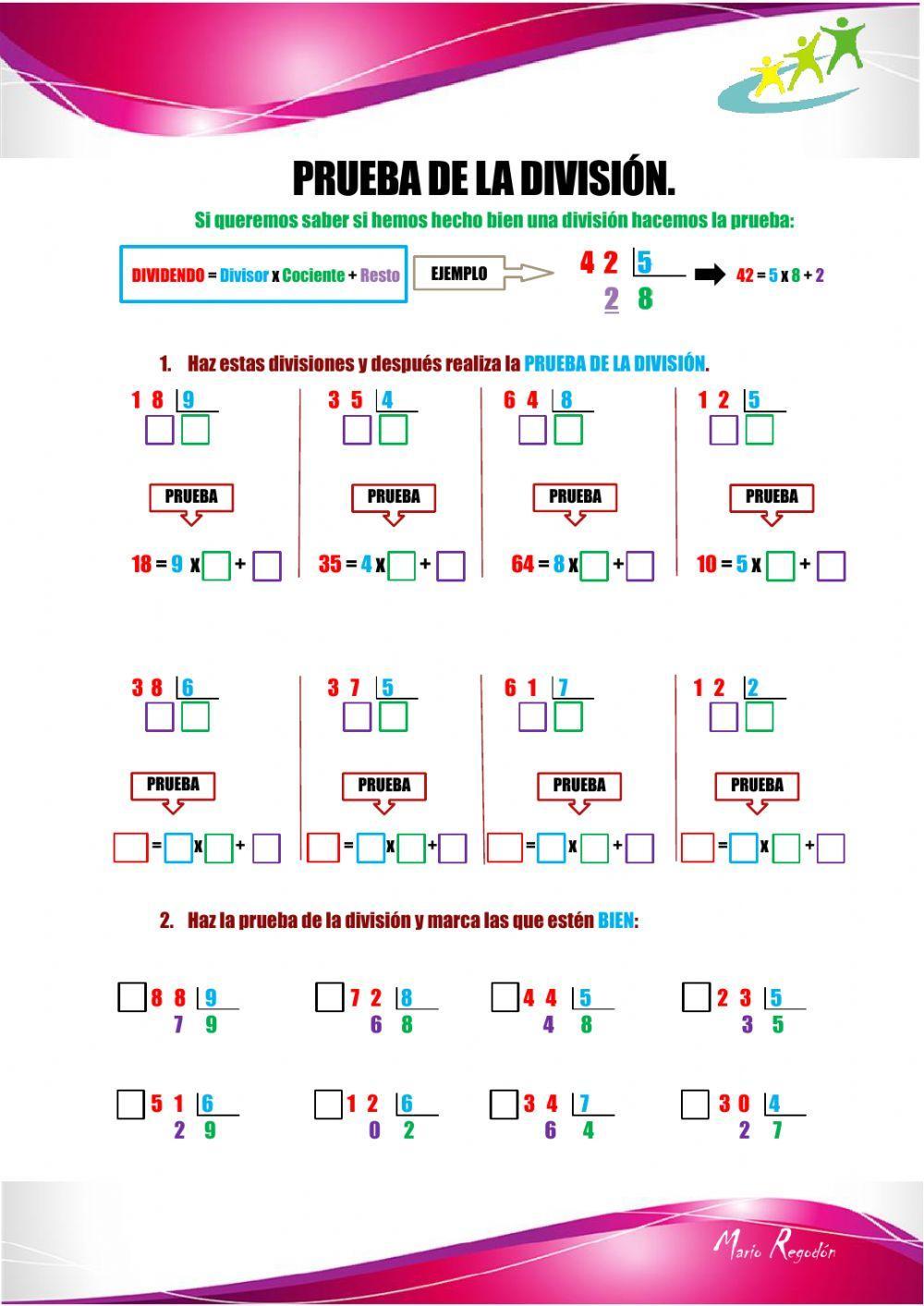 La prueba de la división