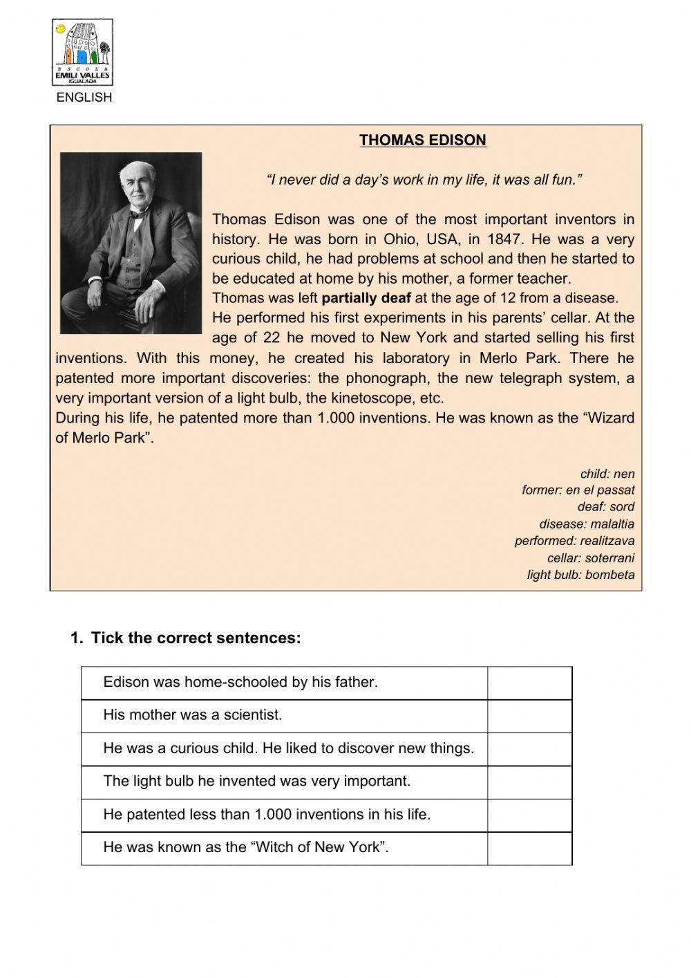 Thomas Edison Thomas Edison