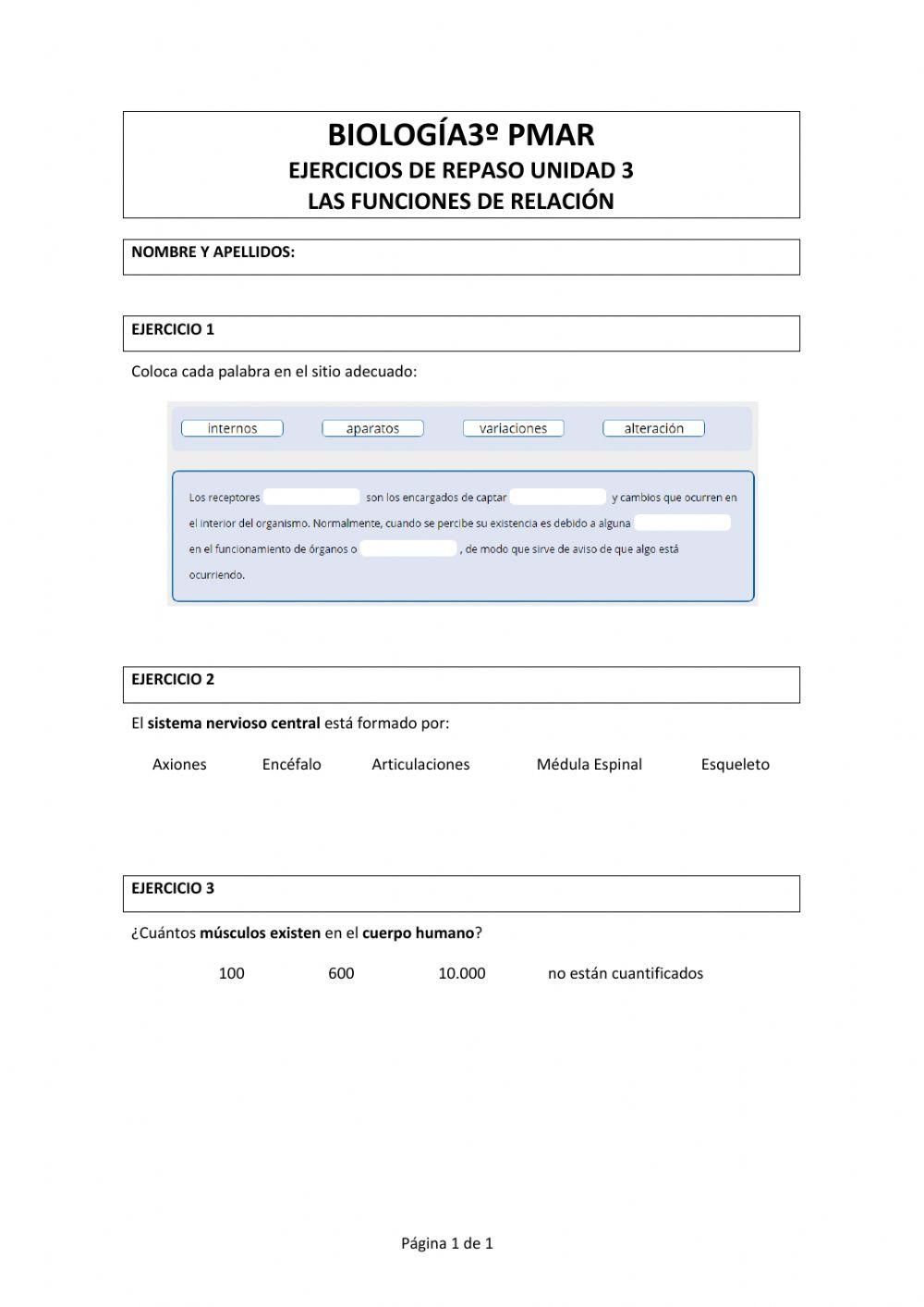 Funciones de relación