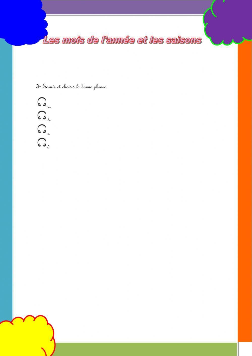 Les mois de l-année