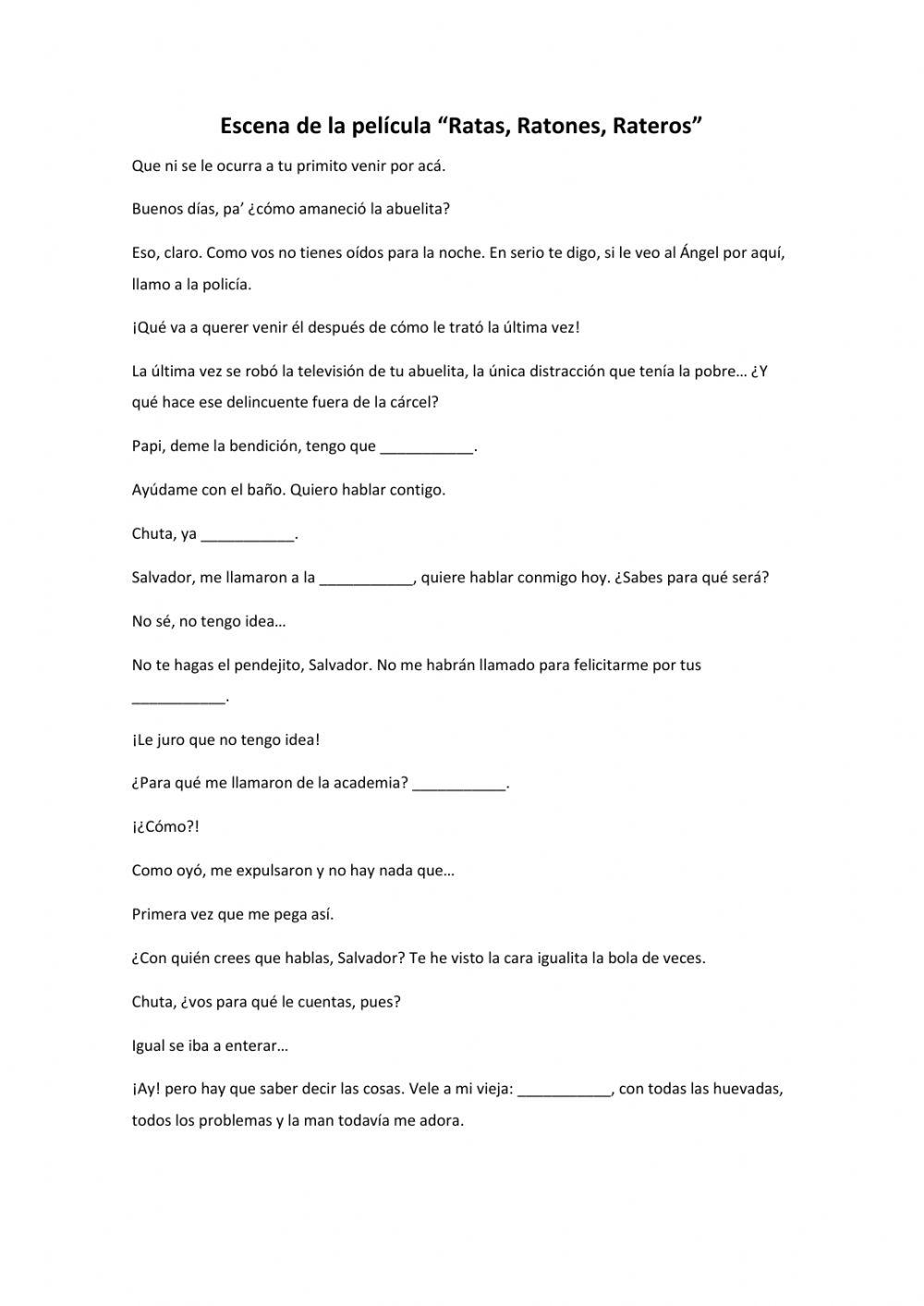 Transcripción Ratas Ratones Rateros